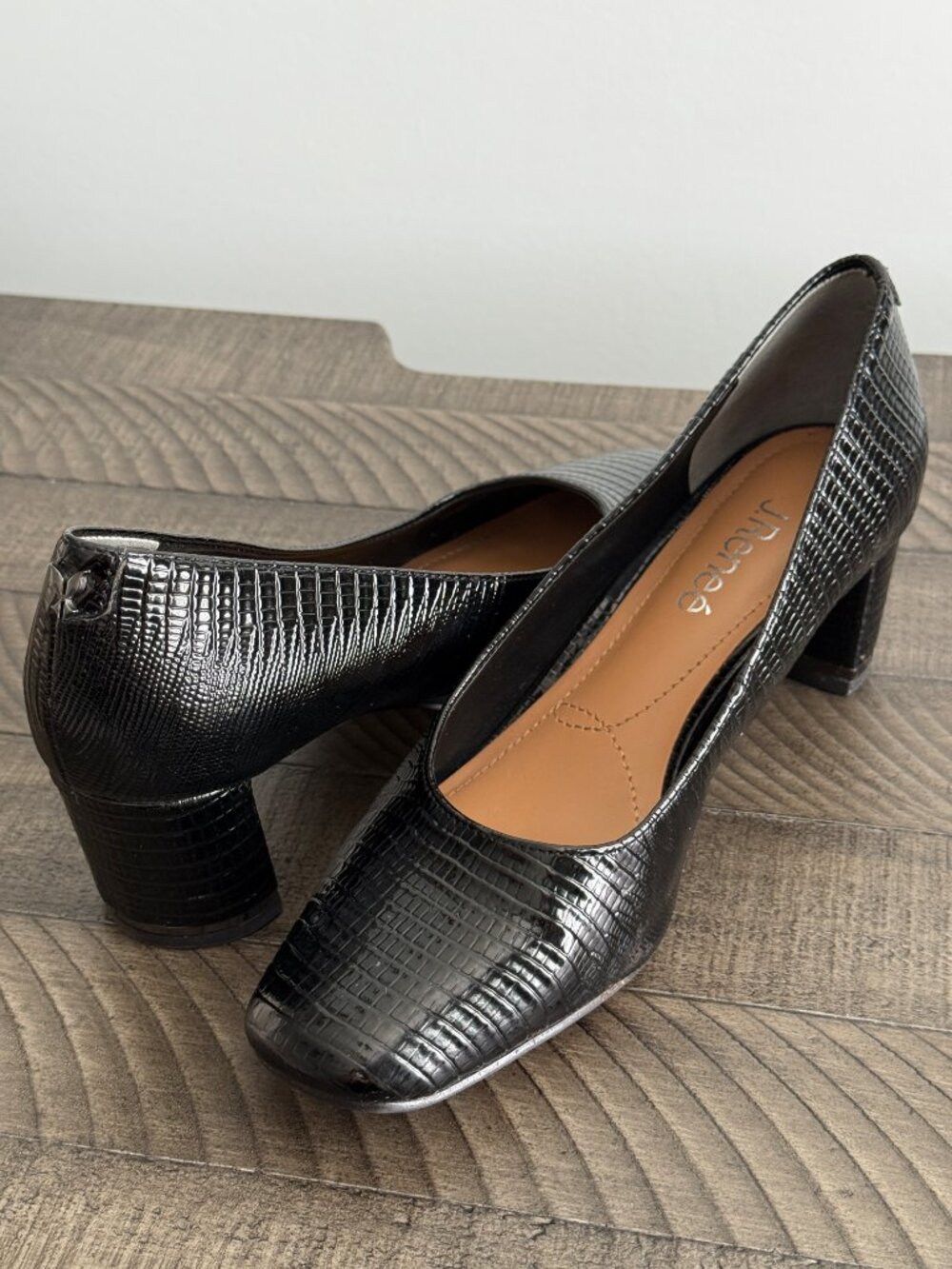 J. RENEÉ Ovivienne Black Pump Heels | Women Animal Print Heels Size 7M - Picture 6 of 10